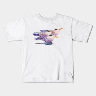 Sea Gulls Shore Birds Watercolor Kids T-Shirt